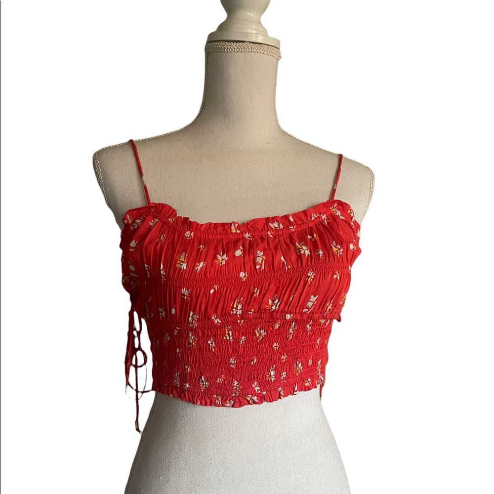 Free People smoked crop top